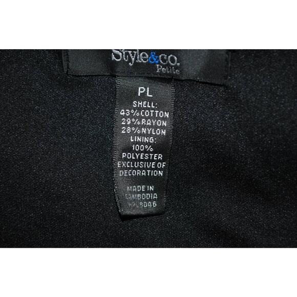 NWT Womens Petite LG Black Dress ** Style & Co - Picture 10 of 12